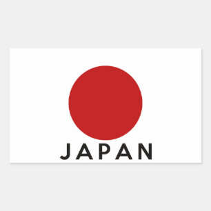 Symbol für japanische Landesflagge Rechteckiger Aufkleber