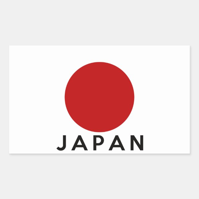 Symbol für japanische Landesflagge Rechteckiger Aufkleber (Vorderseite)