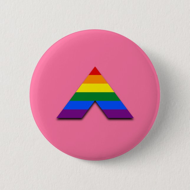 Symbol für LGBT, gerade Pyramide Button (Vorderseite)
