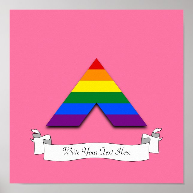 Symbol für LGBT, gerade Pyramide Poster (Vorne)