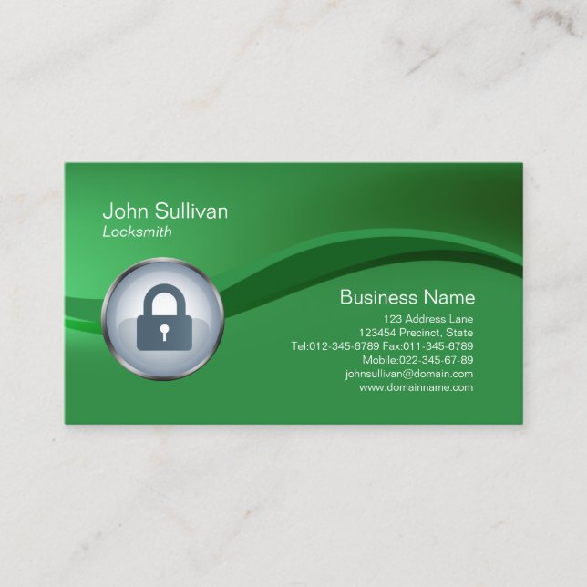 Symbol für Locksmith Business Card Padlock Visitenkarte (Vorderseite)