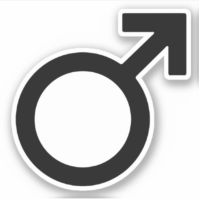 Symbol für männliches Geschlecht Aufkleber (Vorderseite)