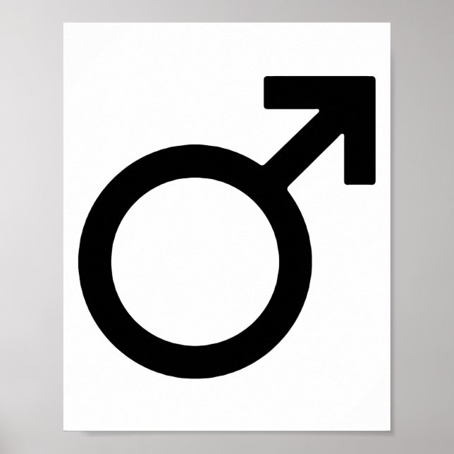 Symbol für männliches Geschlecht Poster (Vorne)