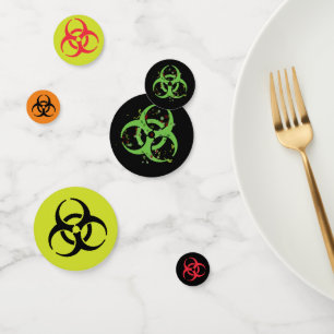 Symbol für mehrfarbige Biogefährdung Confetti Konfetti