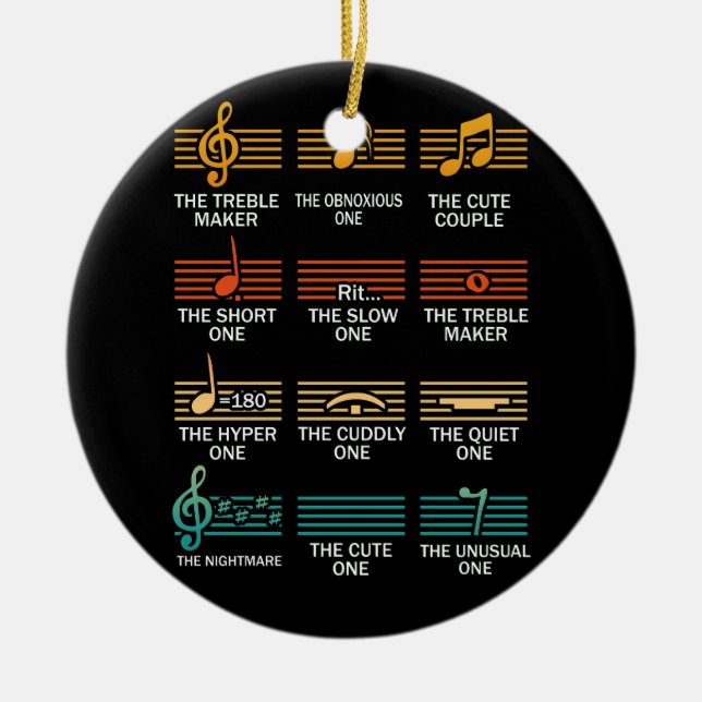 Symbol für Musik Definition Spaß Funny Christ Keramik Ornament (Vorne)