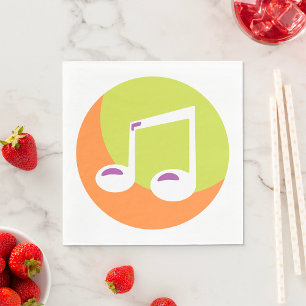 Symbol für musikalische Note Serviette