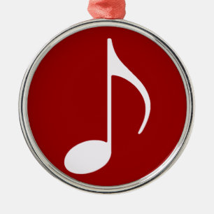 Symbol für musikalische Note Silbernes Ornament