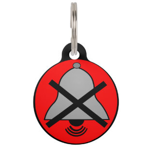 Symbol für Mute-Button Hund-ID-Tag mit Name Tiermarke