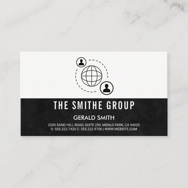 Symbol für Netzwerkkommunikation Visitenkarte (Vorderseite)