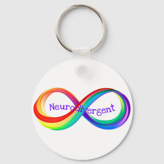 Symbol für Neurodivere Regenbogeninfinität Schlüsselanhänger