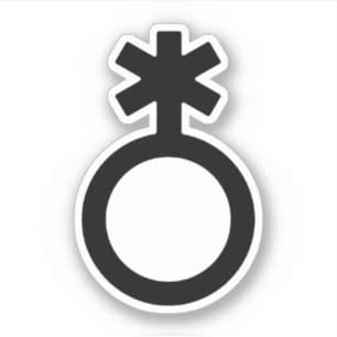 Symbol für nichtbinäres Geschlecht Aufkleber