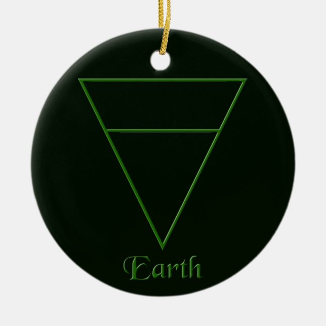 Symbol für Pagan-Elemente Keramik Ornament (Vorne)
