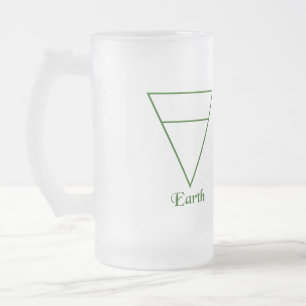 Symbol für Pagan-Elemente Mattglas Bierglas