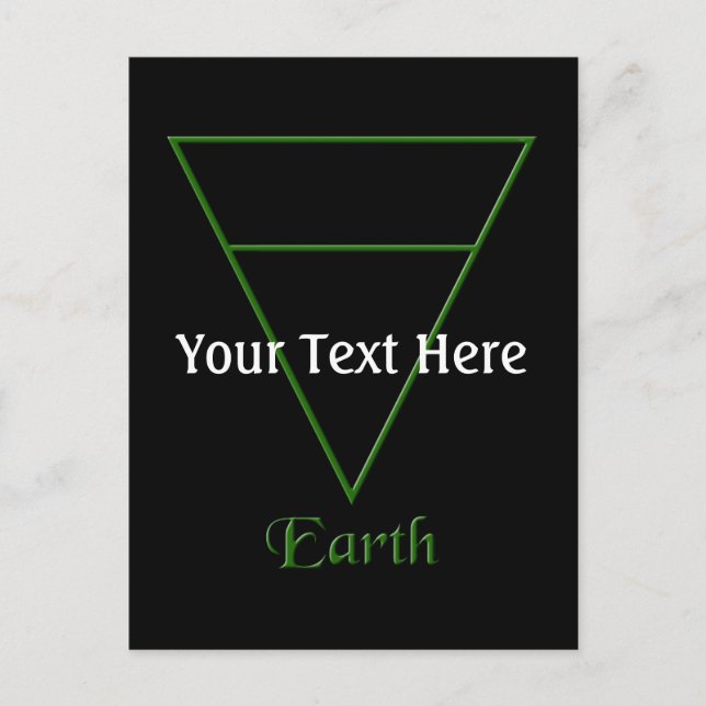Symbol für Pagan-Elemente Postkarte (Vorderseite)
