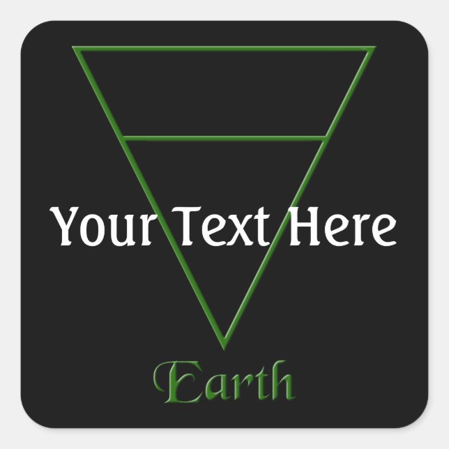 Symbol für Pagan-Elemente Quadratischer Aufkleber (Vorderseite)