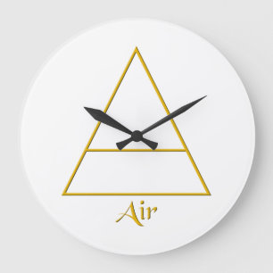 Symbol für Pagan-Luftelement Große Wanduhr