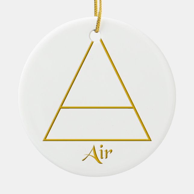 Symbol für Pagan-Luftelement Keramikornament (Vorne)
