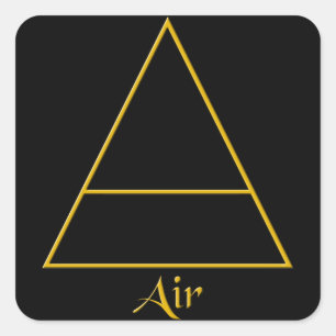 Symbol für Pagan-Luftelement Quadratischer Aufkleber
