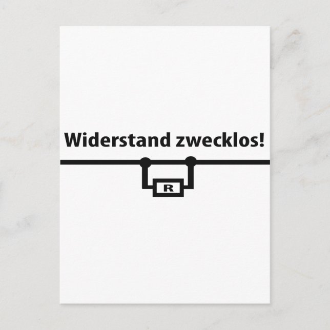 Symbol für Physik Widerstand Postkarte (Vorderseite)