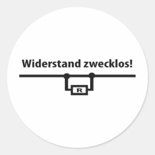 Symbol für Physik Widerstand Runder Aufkleber