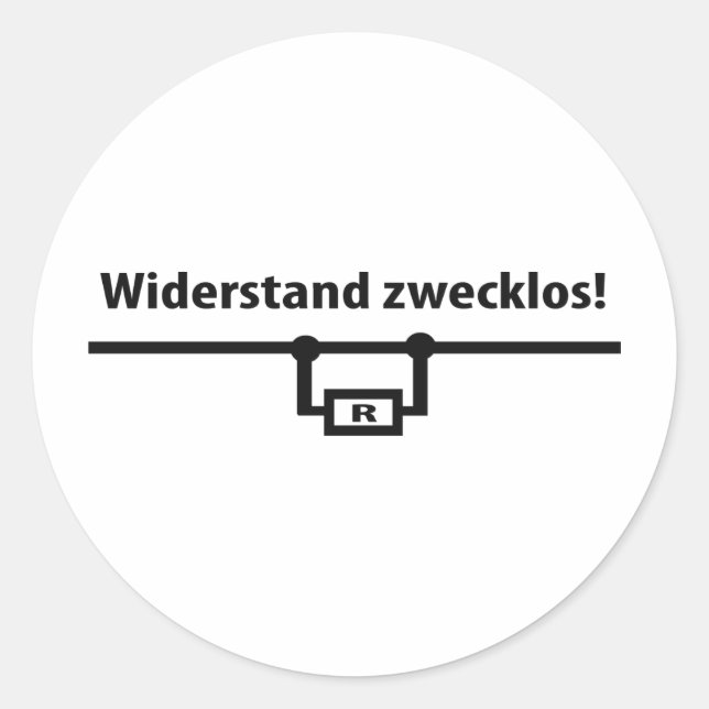 Symbol für Physik Widerstand Runder Aufkleber (Vorderseite)
