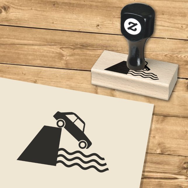 Symbol für Quayside-Warnzeichen Gummistempel (Von Creator hochgeladen)