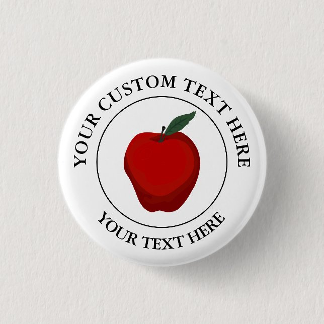 Symbol für Red Apple Custom Text Logo Button (Vorderseite)