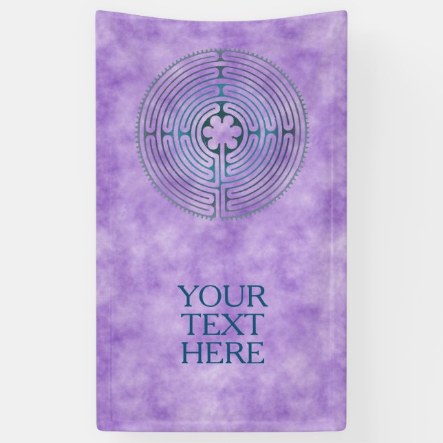 Symbol für Sacred Geometry - Chartres Labyrinth 1 Banner (Vertikal)