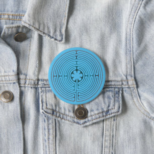 Symbol für Sacred Geometry - Chartres Labyrinth 1 Button