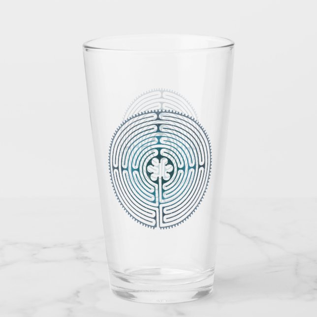 Symbol für Sacred Geometry - Chartres Labyrinth 1 Glas (Vorderseite)