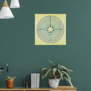 Symbol für Sacred Geometry - Chartres Labyrinth 1 Poster