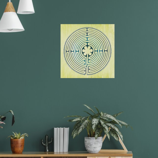 Symbol für Sacred Geometry - Chartres Labyrinth 1 Poster (Wohnzimmer 1)