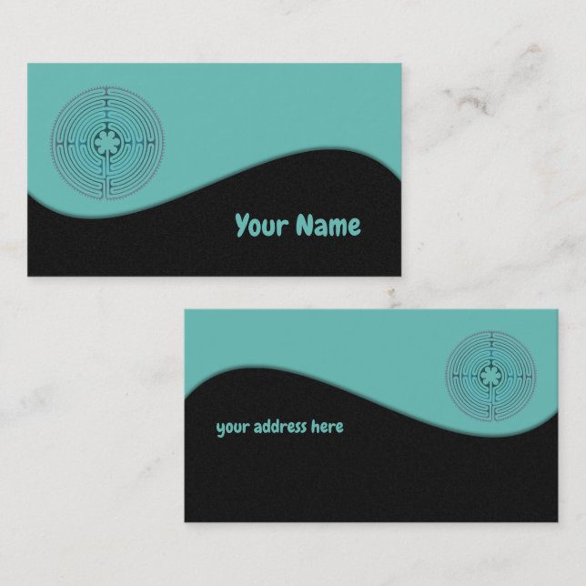 Symbol für Sacred Geometry - Chartres Labyrinth 1 Visitenkarte (Vorne/Hinten)