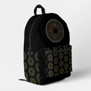 Symbol für Sacred Geometry - Chartres Labyrinth 4 Bedruckter Rucksack