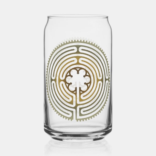 Symbol für Sacred Geometry - Chartres Labyrinth 4 Dosenglas (Vorderseite)