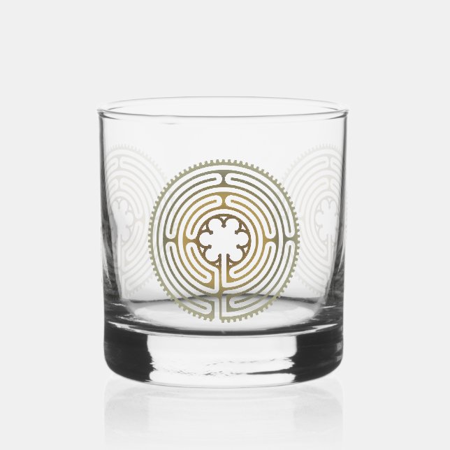 Symbol für Sacred Geometry - Chartres Labyrinth 4 Whiskyglas (Links)