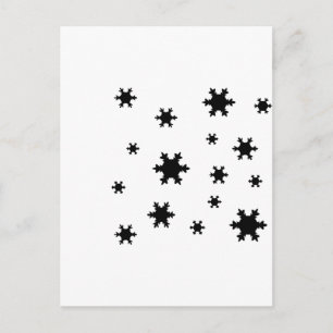 Symbol für Schneeflocken Postkarte