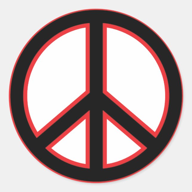 Symbol für Schwarz und Rot Runder Aufkleber (Vorderseite)