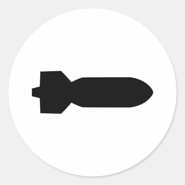 Symbol für schwarze Bombe Runder Aufkleber (Vorderseite)