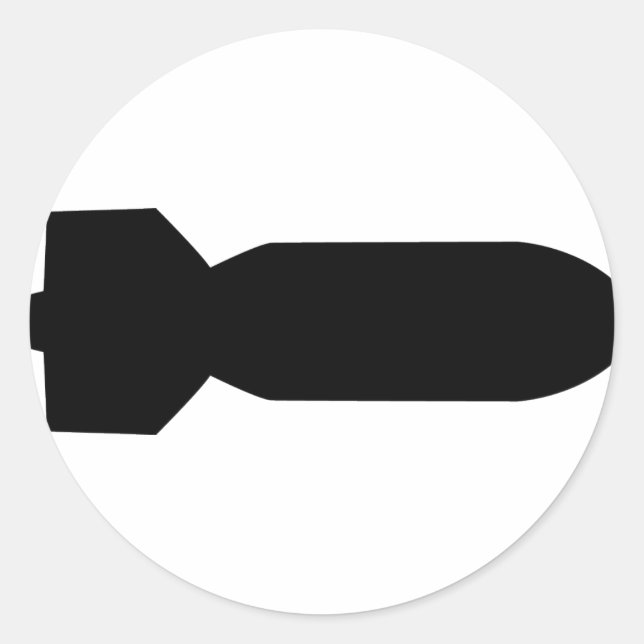 Symbol für schwarze Bombe Runder Aufkleber (Vorderseite)