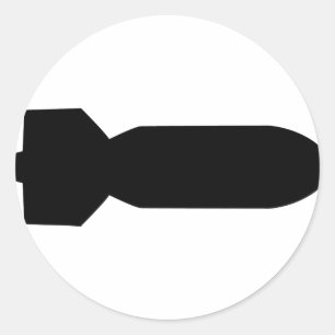 Symbol für schwarze Bombe Runder Aufkleber