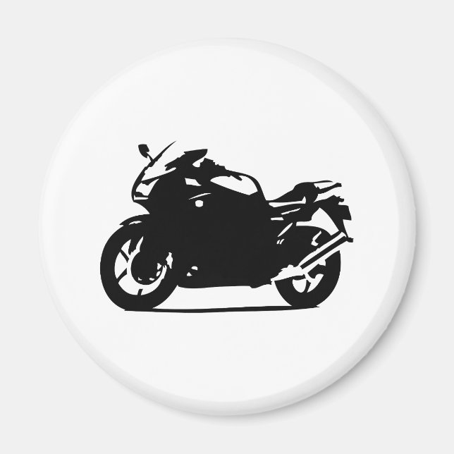 Symbol für schwarzes Motorrad Magnet (Vorne)