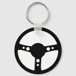 Symbol für schwarzes Rennrad Schlüsselanhänger