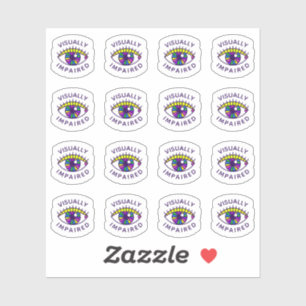 Symbol für sehbehindertes Abzeichen des Eyeballnam Aufkleber