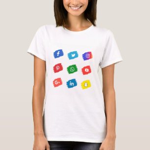 Symbol für soziale Medien T-Shirt