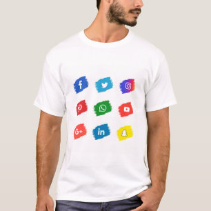 Symbol für soziale Medien T-Shirt
