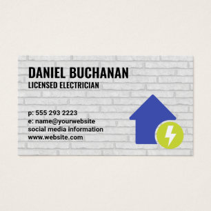 Symbol für Strom und Zuhause Mauer