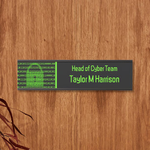 Symbol für Technische und Cybersicherheit - Schwar Türschild