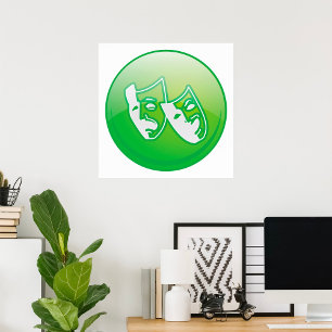 Symbol für Theatermaske Poster
