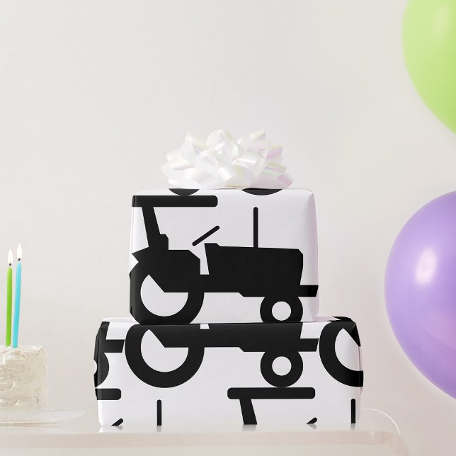 Symbol für Vintage Zugmaschine, Silhouette Geschenkpapier (Von Creator hochgeladen)